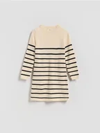 Swetry dla dziewczynek - Reserved - Dzianinowa sukienka z wiskozą - wielobarwny - miniaturka - grafika 1