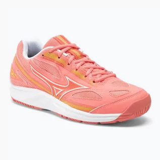 Buty sportowe damskie - Buty do tenisa damskie Mizuno Break Shot 4 AC candy coral/white/fusion coral - grafika 1