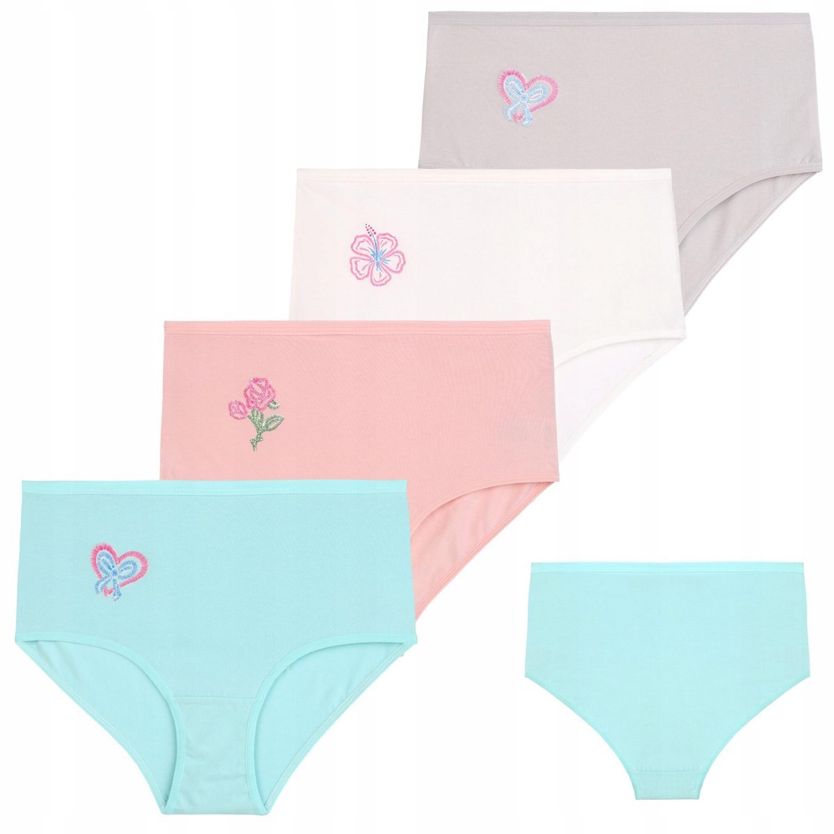 4X Majtki Damskie Figi Maxi Bikini Bawełniane Moraj L