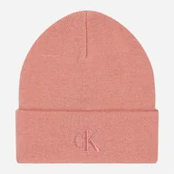 Czapki damskie - Czapka damska beanie Calvin Klein K60K612319-VCE Herbaciana róża (8720639563623) - miniaturka - grafika 1