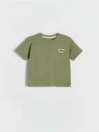 Bluzki dla niemowląt - Reserved - Bawełniany t-shirt - zielony - miniaturka - grafika 1