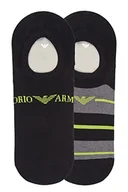 Skarpetki męskie - Emporio Armani Skarpety męskie, 2-pak, Czarny/w paski, antracyt, rozmiar uniwersalny - miniaturka - grafika 1