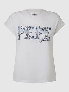 Pepe Jeans Koszulka w kolorze białym - Koszulki i topy damskie - miniaturka - grafika 1