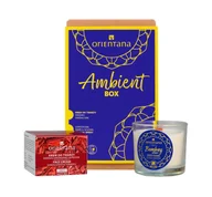 Zestawy kosmetyków damskich - Orientana Ambient Box ZESTAW Krem do twarzy - Drzewo sandałowe i kurkuma 50 g + Świeca sojowa - wanilia, cynamon, drzewo sandałowe 110 g - miniaturka - grafika 1