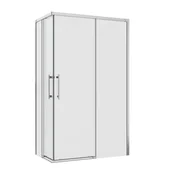 Kabiny prysznicowe - Kabina prysznicowa prostokątna Remix 120 x 80 x 195 cm chrom Sensea - miniaturka - grafika 1