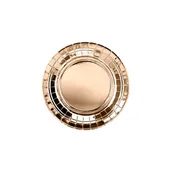 Gadżety na imprezę - Party Deco Talerzyki złoty róż - 18 cm - 6 szt. TPP35-019R - miniaturka - grafika 1