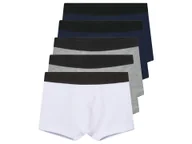 Majtki dla dzieci - lupilu® Bokserki dziecięce z biobawełną, 5 par (Granatowy/szary/biały, 98/104) - miniaturka - grafika 1