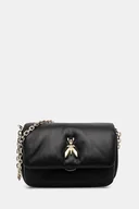 Torebki damskie - Patrizia Pepe torebka skórzana kolor czarny 8B0219 L113 - miniaturka - grafika 1