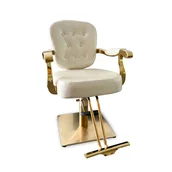 Fotele fryzjerskie - Fotel fryzjerski ANTIQUE GOLD perłowy - miniaturka - grafika 1