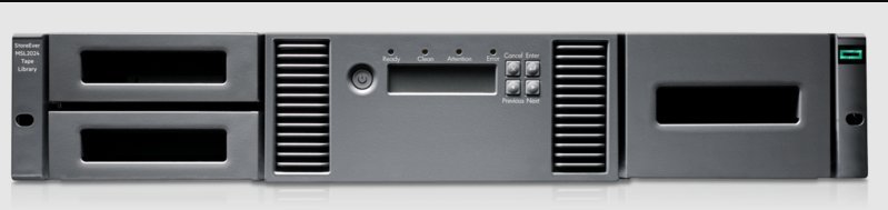 HPE Storage MSL2024 TapeLibrary AK379A+LTO8SASDriveQ6Q68A+15xQ2078A LTO8 30TBDataCartridges+Q2015ABarCodeLabelPack SC