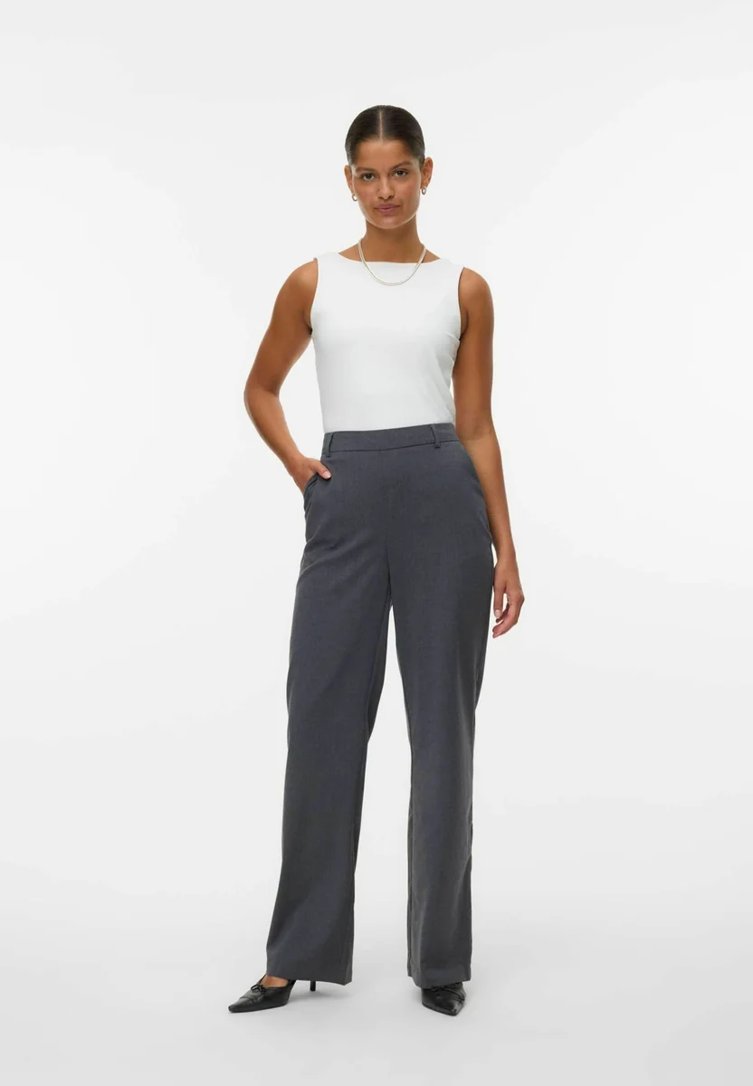 VERO MODA SZARE PROSTE SPODNIE ELEGANCKIE Z KIESZENIAMI M/34 7FA
