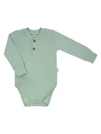 Body dla niemowląt - Chłopięce body z długim rękawem oliwkowe Nicol,r.68 - miniaturka - grafika 1