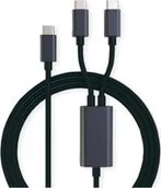 Kable USB - Kabel USB Roline USB-C - 2x USB-C 1.85 m Czarny 11.02.8308 - miniaturka - grafika 1