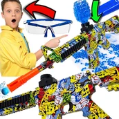 Zabawki militarne - Karabin AUTOMATYCZNY Na Kulki Żelowe Wodne M4A1 Amerykański Elektryczny CS2 - miniaturka - grafika 1