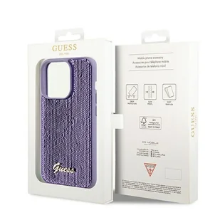 Etui Guess GUHCP14XPSFDGSU Apple iPhone 14 Pro Max hardcase Sequin Script Metal fioletowy/purple - Etui i futerały do telefonów - miniaturka - grafika 9