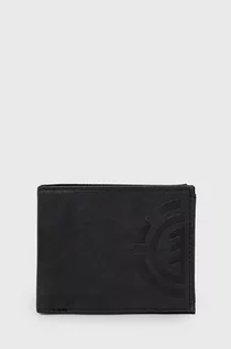 Portfele - Element portfel skórzany męski kolor czarny - grafika 1