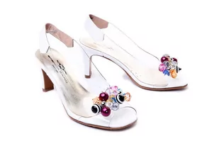 BRENDA ZARO T4027 white, sandały damskie - Brenda Zaro - Sandały damskie - miniaturka - grafika 1