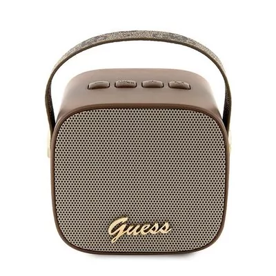 Głośnik mobilny GUESS Speaker Mini 4G Leather Script Logo Brązowy | Bezpłatny transport
