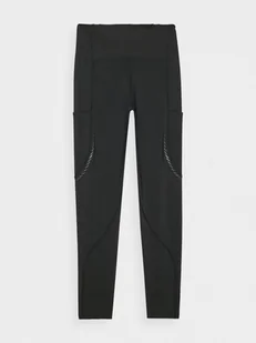 Damskie legginsy do biegania 4F 4FWAW24TFTIF267 - czarny - Spodnie sportowe damskie - miniaturka - grafika 1