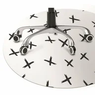 Podnóżki, podpórki, podkładki - Mata pod krzesło do biura Rysowane krzyżyki fi100 cm - miniaturka - grafika 1