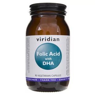 Viridian Folic Acid / Kwas Foliowy z DHA (90 kapsułek) Viridian - Zdrowa żywność - miniaturka - grafika 1
