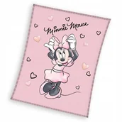 Koce i narzuty dla dzieci - KOC CORAL MYSZKA MINNIE 130x170 cm - miniaturka - grafika 1