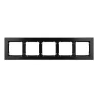 Klawisze i ramki - Karlik Ramka pięciokrotna Deco metal - czarny szczotkowany - miniaturka - grafika 1