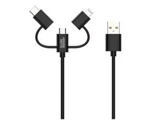 Silver Monkey Kabel 3w1 USB-C, Micro USB, Lighting MFI 1m - Kable USB - miniaturka - grafika 1