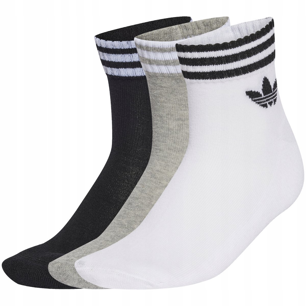 Skarpety męskie bawełniane Adidas Originals 3-stripes Ankle 3-pack r.43-45