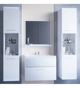 Łazienka DUO biały laminat - Meble łazienkowe - miniaturka - grafika 1