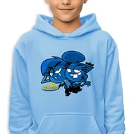 Bluzy dla dziewczynek - Bluza Dziecięca Z Kapturem Niebieska Pizza Cats Mix Wzorów -152 Cm (12-13) - miniaturka - grafika 1