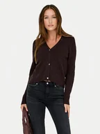 Swetry damskie - ONLY Kardigan Katia 15310902 Brązowy Regular Fit - miniaturka - grafika 1