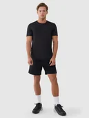 Spodenki męskie - 4F Spodenki treningowe szybkoschnące męskie - czarne L - miniaturka - grafika 1