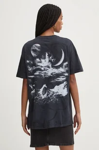 Vans t-shirt bawełniany damski kolor granatowy VN000HHRBLK1 - Koszulki sportowe damskie - miniaturka - grafika 1