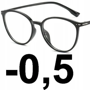 Okulary minusy kujonki kocie oczy korekcyjne -0.5 - Okulary korekcyjne, oprawki, szkła - miniaturka - grafika 1