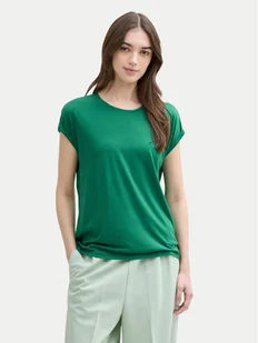 Tom Tailor Denim T-Shirt 1030942 Zielony Regular Fit - Koszulki i topy damskie - miniaturka - grafika 1