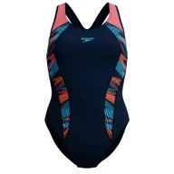 Stroje kąpielowe - Strój pływacki jednoczęściowy damski Speedo Placement Laneback - miniaturka - grafika 1