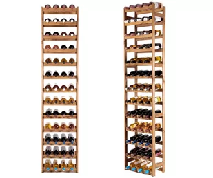 Drewniany regał na wino RW-1 52 butelki Brązowy / Wamar-Sosenka - Stojaki na wino - miniaturka - grafika 1