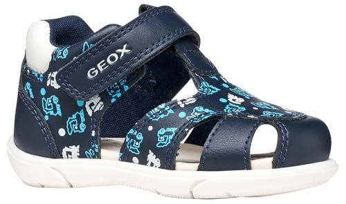 Geox Sandały chłopięce B ZAPITO Boy, DK Navy/White, 23 EU