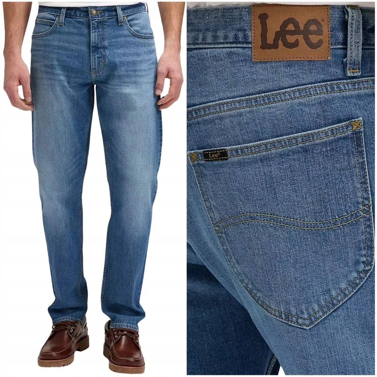 Lee David regular tapered Blue Force klasyczne spodnie jeansowe W34 L32
