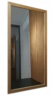 Lustra - Lustro BOHO w surowej drewnianej ramie 4cm 140x60 - miniaturka - grafika 1