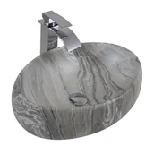 Umywalki - Umywalka nablatowa Estiva TABRIA Marmo Gray marmur szara 48x34x16 cm - miniaturka - grafika 1
