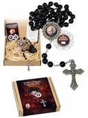 Różańce - Różaniec hebanowy z relikwiami św. Jana Vianneya, patrona proboszczów - miniaturka - grafika 1
