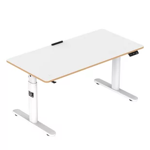 Biurko dla dzieci, elektycznie regulowany, Blat biały, 120X60 cm, 55-81 cm, PULSAR, uchwyt na słuchawki, klips na kable, ULTRADESK - Biurka - miniaturka - grafika 2