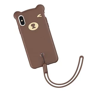 Baseus Etui ochronne Bear WIAPIPH58-BE08 (5.8"; do iPhone X, do iPhone XS; kolor brązowy) 2_206710 - Etui i futerały do telefonów - miniaturka - grafika 1