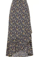 Spódnice - DreiMaster Vintage damska spódnica maxi z falbanką 37223960, szara wielokolorowa, XL, szary, wielokolorowy, XL - miniaturka - grafika 1