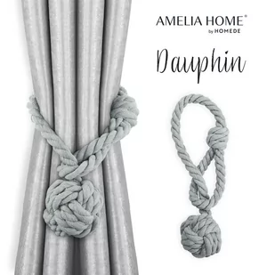 Ameliahome Upinacze Do Zasłon Dauphin 2 Szt Szare - Akcesoria do wystroju okien - miniaturka - grafika 1