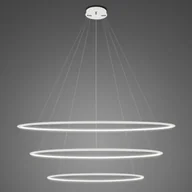 Lampy sufitowe - Lampa wisząca Ledowe Okręgi No.3 Φ120 cm in 4k biała ściemnialna Altavola Design - miniaturka - grafika 1