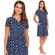 Piżamy ciążowe - Koszula do karmienia DOCTOR NAP 9927 deep blue XL - miniaturka - grafika 1