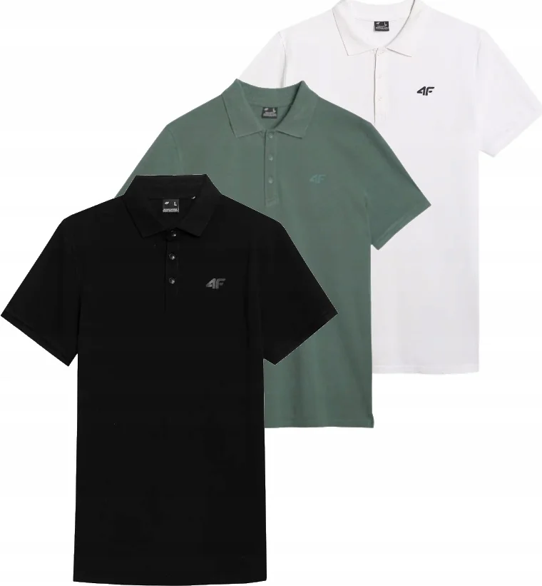 Komplet koszulek polo 4F polówka męska 3-pak PTSM366/555 10S+41S+20S M